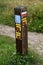 Long-distance footpath sign in Brittany