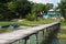 Long dock along the lake Itza, El Remate, Guatemala