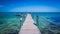 Long dock extends out into the Florida Keys