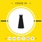 Long Dress, Evening dress, combination or nightie , the silhouette. Menu item in the web design