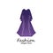 long dress long muslim dress arabic abaya.luxury women fashion.muslim clothes-vector stock