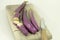 Long eggplants are prepared