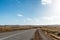 Long empty winding road in Australia. Asphalt highway