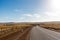 Long empty winding road in Australia. Asphalt highway