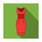 long evening dress for a hike in the theater. Women s sleeveless dress.Women clothing single icon in flat style