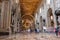Long Exposition Shot of the Internal Side of the Basilic of Saint John in Laterano in Rome with Blurred people