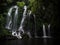 Long exposure of Banyu Wana Amertha Amerta waterfall air terjun in Wanagiri Buleleng northern Bali Indonesia