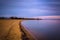 Long exposure of the beach at Sandy Point State Park, Maryland.