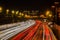 Long exposure of cars in the night