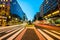 Long Exposure of Connecticut Avenue in Downtown Washington, District of Columbia