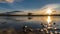 Long exposure of Estepona Port, Spain, at sunset.