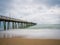 Long exposure of the fishing pier and Atlantic Ocean, in Virginia Beach, Virginia.