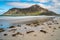 Long exposure Flakstad Beach,Lofoten Islands, Norway