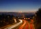 Long exposure image of traffic at night