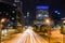 Long Exposure of the Inner Harbor at Night Time in Baltimore, Ma