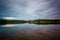 Long exposure of Lake Norman at sunset, at Lake Norman State Par