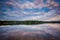 Long exposure of Lake Norman at sunset, at Lake Norman State Par