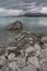 Long exposure of Lake Tekapo on a cloudy late afternoon