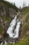 Long exposure of mystic falls waterfall in yellowstone