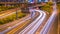 Long exposure Night traffic on a motorway