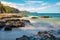 Long exposure, pacific ocean waves on rock in Playa Ocotal, El Coco Costa Rica