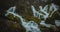 Long exposure photo of magnificent and picturesque Susec waterfall in winter time, in proximity of Ilirska bistrica