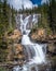 Long Exposure Photo of Tangle Falls in Jasper National Park