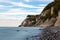 Long-exposure photograph of the famous chalk cliffs of the Danish island Moen