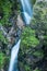 Long exposure photograph of a waterfall found in the port of San Isidro in Asturias.The water of the waterfall is seen