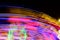 Long exposure photography. Abstract photography of carousel lights and movements, Uk