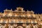 Long exposure photography of Plaza Mayor, main square, In Salamanca night. Community of Castile and LeÃ³n, Spain. City Declared a