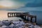 Long exposure picture of an abandon pier.