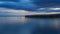 Long exposure picture from the lake Balaton of Hungary at the evening