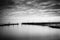 Long exposure of a pier in the Chesapeake Bay, in North Beach, M