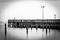 Long exposure of a pier in the Chesapeake Bay, in North Beach, M