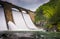 Long exposure of Prettyboy Dam and the Gunpowder River in Baltimore County, Maryland.