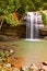 Long exposure of quaint waterfall