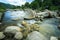 Long exposure river at kiriwong village, thailand