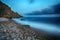 Long exposure of sea and rocks