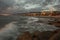 Long exposure seascape of Mediterranean town Alanya