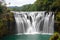 Long exposure of Shifen Waterfall on the Keelung River in Pingxi District, New Taipei City, Taiwan