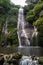 Long exposure shot of Banyumala waterfal, no people