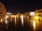 A long exposure shot of a nightly Venice