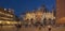 Long exposure shot of St Mark`s basilica or San Marco at night, Venice, Italy. Medieval basilica is top landmark of Venice.