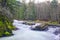 Long exposure shot of Stamp River Falls in Port Alberni, Canada