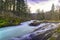 Long exposure shot of Stamp River Falls in Port Alberni, Canada