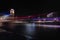 Long exposure shot for the traffic on Qasr el nile bridge in Cairo Egypt