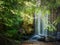 Long exposure small waterfall, Italy, fairytale lighting, Orton effect.