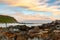 A long exposure sunset over the  beach at Petrel Cove located on the Fleurieu Peninsula Victor Harbor South Australia on July 28