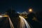 Long exposure of traffic on the Andrew Jackson Highway and view